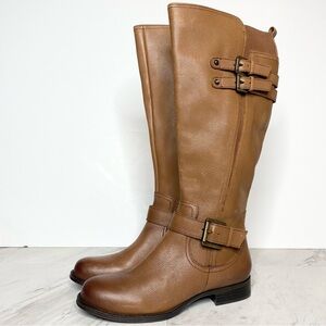 New! Naturalizer Jessie Brown Leather Tall Boot 6 1/2